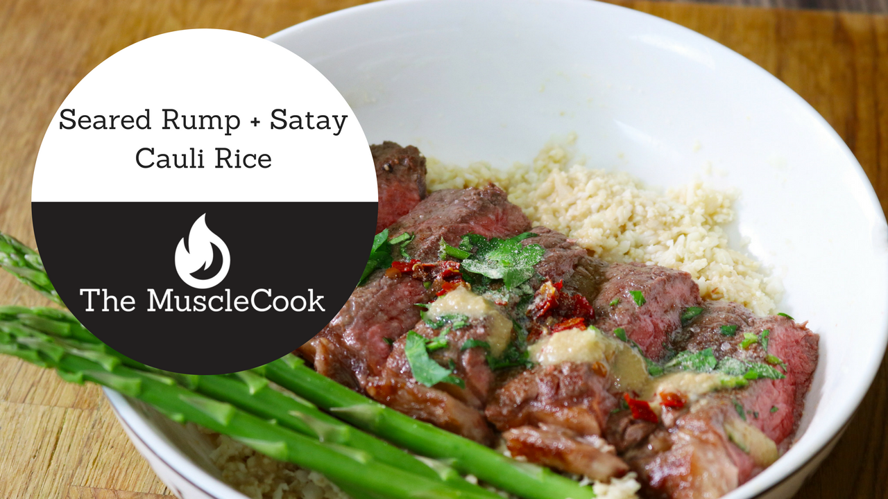 Low Carb Steak and Satay Cauli Rice